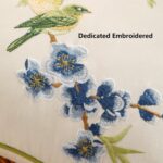 Holibeat Embroidered Flower Birds Throw Pillow Covers 18 * 18 inches Spring Deco... - Image 4
