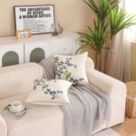 Holibeat Embroidered Flower Birds Throw Pillow Covers 18 * 18 inches Spring Deco... - Image 9