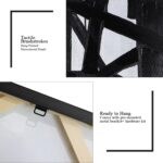 Zessonic Black And White Abstract Wall Art - Black Painting Stroke Graffiti Artw... - Image 4
