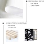 Zessonic Black And White Abstract Wall Art - Black Painting Stroke Graffiti Artw... - Image 8