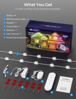 Smart Permanent Outdoor Lights Pro, 200ft 120LED RGB+IC Warm/Cool White for Dail... - Image 9