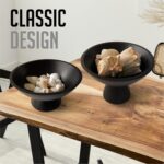 Fairwood Way Handturned Artisan Black Pedestal Bowl - 10" Black Mango Wood by In... - Image 6