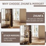 ZHUNFA Arched Full Length Mirror with Solid Wood Frame, 71x32 Farmhouse Wall Mou... - Image 5