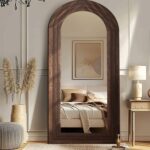 ZHUNFA Arched Full Length Mirror with Solid Wood Frame, 71x32 Farmhouse Wall Mou... - Image 6