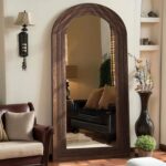ZHUNFA Arched Full Length Mirror with Solid Wood Frame, 71x32 Farmhouse Wall Mou... - Image 7