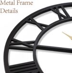 Vantic 32 Inch Large Wall Clock, Roman Numeral Metal Oversized Wall Clocks for L... - Image 7