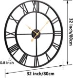 Vantic 32 Inch Large Wall Clock, Roman Numeral Metal Oversized Wall Clocks for L... - Image 10