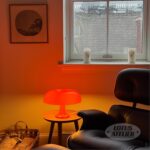 Lotus Atelier Orange Mushroom Lamp for Room Aesthetic Modern Lighting for Bedroo... - Image 3
