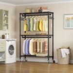 VIPEK R2 Plus Heavy Duty Rolling Garment Rack 3 Tiers Adjustable Wire Shelving C... - Image 3