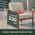 Aluminum Patio Sofa Set, 4-Piece Outdoor Furniture with Coffee Table and Cushion... - Image 4