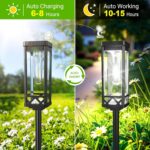 KOOPER Taller Solar Pathway Lights Outdoor, 8 Pack Upgraded Brighter Solar Garde... - Image 4