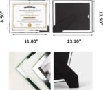 Hoikwo 8.5 by 11 Picture Frames, 8 Packs 8.5x11 Silver Glass Certificate Frames ... - Image 3