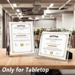Hoikwo 8.5 by 11 Picture Frames, 8 Packs 8.5x11 Silver Glass Certificate Frames ... - Image 4