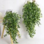 RECUTMS Artificial Hanging Bamboo Plants 3Packs 2.6FT Fake Bamboo Leaves Vine Pl... - Image 3