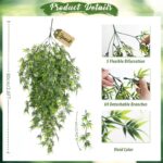 RECUTMS Artificial Hanging Bamboo Plants 3Packs 2.6FT Fake Bamboo Leaves Vine Pl... - Image 4