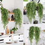 RECUTMS Artificial Hanging Bamboo Plants 3Packs 2.6FT Fake Bamboo Leaves Vine Pl... - Image 5
