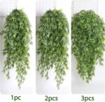RECUTMS Artificial Hanging Bamboo Plants 3Packs 2.6FT Fake Bamboo Leaves Vine Pl... - Image 7