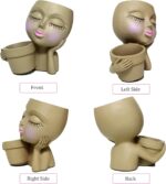 Dolkgy Face Planters Pots Head Planter, Unique Plant Pots for Indoor Outdoor Pla... - Image 5