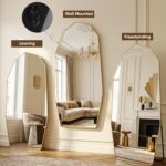Antok Full Length Mirror, 76"x34" Floor Mirror, Free Standing Wall Mounted or Le... - Image 8