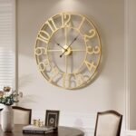 Cuspin Large Wall Clock 30 Inch, Decorative Gold Clocks Silent Non Ticking Batte... - Image 4