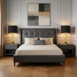 Modern Luxury Table Lamps, Gold Sculptural Bedside Lamps, Gold Leaf Finish Night... - Image 8