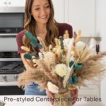 100pcs Artificial Flowers Arrangement With Vase Included, Dining Table Centerpie... - Image 4