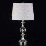 JONATHAN Y 25.5" Clear Crystal and Chrome Table Lamp, Glam Faceted Sphere Bedsid... - Image 5