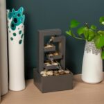 Desktop Waterfall Fountain Small- 9.65" Relaxation Tabletop Fountain with Soothi... - Image 4