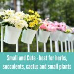 LaLaGreen Hanging Planters - 10 Pack, 4 Inch Balcony Railing Hanging Herb Garden... - Image 4