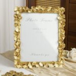 8x10 Picture Frame Gold Picture Frames, Vintage Ornate Frame Leaf Textured Hand-... - Image 3