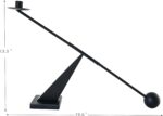 Black Metal Modern Candle Holder Candlestick Holders Decorative Candle Stand, Ta... - Image 3