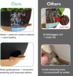UOUZ 13 Inch 2 Pack Large Self Watering Hanging Planters for Indoor Outdoor Plan... - Image 5