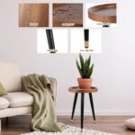 KGPLOME Plant Stand Indoor,Mid Century Walnut Wood Plant Table, Heavy Duty Metal... - Image 5