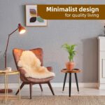 KGPLOME Plant Stand Indoor,Mid Century Walnut Wood Plant Table, Heavy Duty Metal... - Image 6
