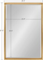 Kate and Laurel Calter Modern Decorative Framed Beveled Wall Mirror, 25.5x37.5 G... - Image 4