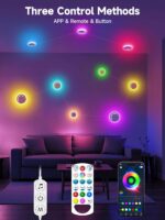 GIPOYENT Smart Wall Light, 9-Piece LED DIY Constellation Light, RGB Color Changi... - Image 3