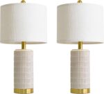 PoKat Small Bedside Table Lamps Set of 2 for Bedroom Living Room, 21.5'' Modern ... - Image 6