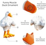 Funny Magnetic Key Holder Goose Figurine 6.3 inch Quirky Muscular Duck Statue Ke... - Image 5