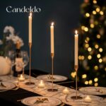 Candeldo Gold Taper Candle Holders: Tall Candlestick Holder for Table Centerpiec... - Image 3