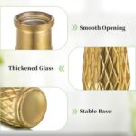 Glasseam Gold Vase for Flowers: Small Glass Vases for Living Room Kitchen Table ... - Image 5