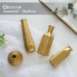 Glasseam Gold Vase for Flowers: Small Glass Vases for Living Room Kitchen Table ... - Image 7
