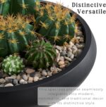 Large Bowl Planter, 23.3"Dia x 8"H Succulent Pot with Drain Hole, 21"Opening Flo... - Image 4