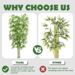 Artificial Tree Fake Plants, Artificial Bamboo Tree 7FT Tall in White Potted, Ar... - Image 4