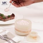 MARBLOUS KRAFTS Marble Salt Cellar 3" Inch White Onyx Salt Holder With Lid for S... - Image 3
