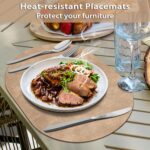 ADRIMER Placemats, Heat Resistant Oval Placemats Set of 6 Washable 12 x 17 Inch,... - Image 3
