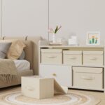 Storage Boxes, Collapsible Storage Bins with Lids, Cotton and linen cloth Storag... - Image 4