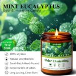 Mint Eucalyptus Odor Eliminating Candles | Eliminates 95% of Pet, Smoke & Bathro... - Image 3
