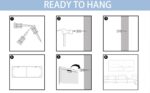 Mofutinpo Blue Wall Art Framed Abstract Canvas Wall Art Blue Pictures for Living... - Image 7