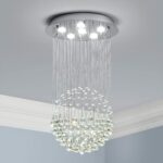 Saint Mossi Chandelier Modern K9 Crystal Raindrop Chandelier Lighting Flush moun... - Image 3