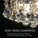 Saint Mossi Chandelier Modern K9 Crystal Raindrop Chandelier Lighting Flush moun... - Image 4